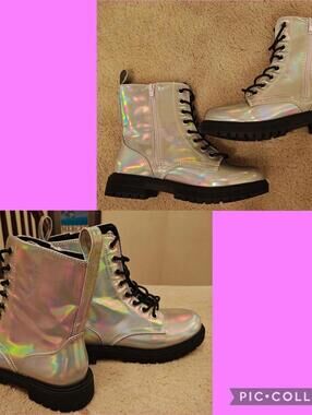 SO Clothing Women's Silver and Multi Boot